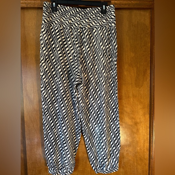 Anthropologie bolt print linen blend Harlem Jogger pant size 10 petite - Picture 2 of 7
